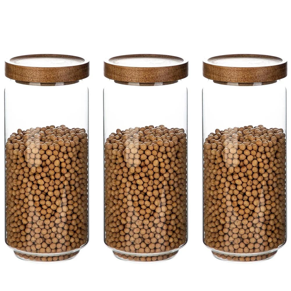 Glass Storage Jars (3pc) - view 1