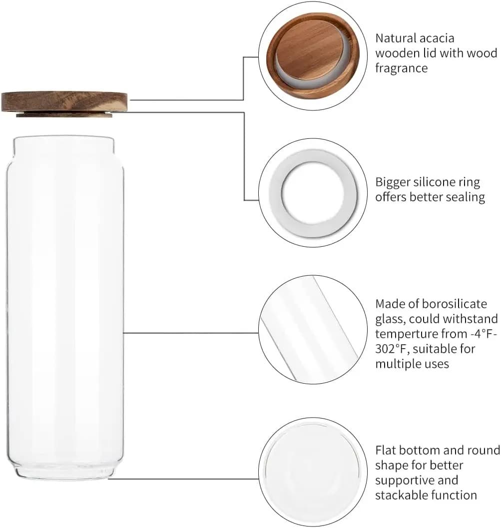 Glass Storage Jars (3pc) - view 3