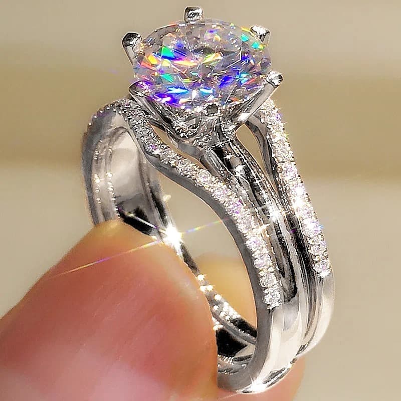 Rose Gold Cubic Zirconia Ring - view 9