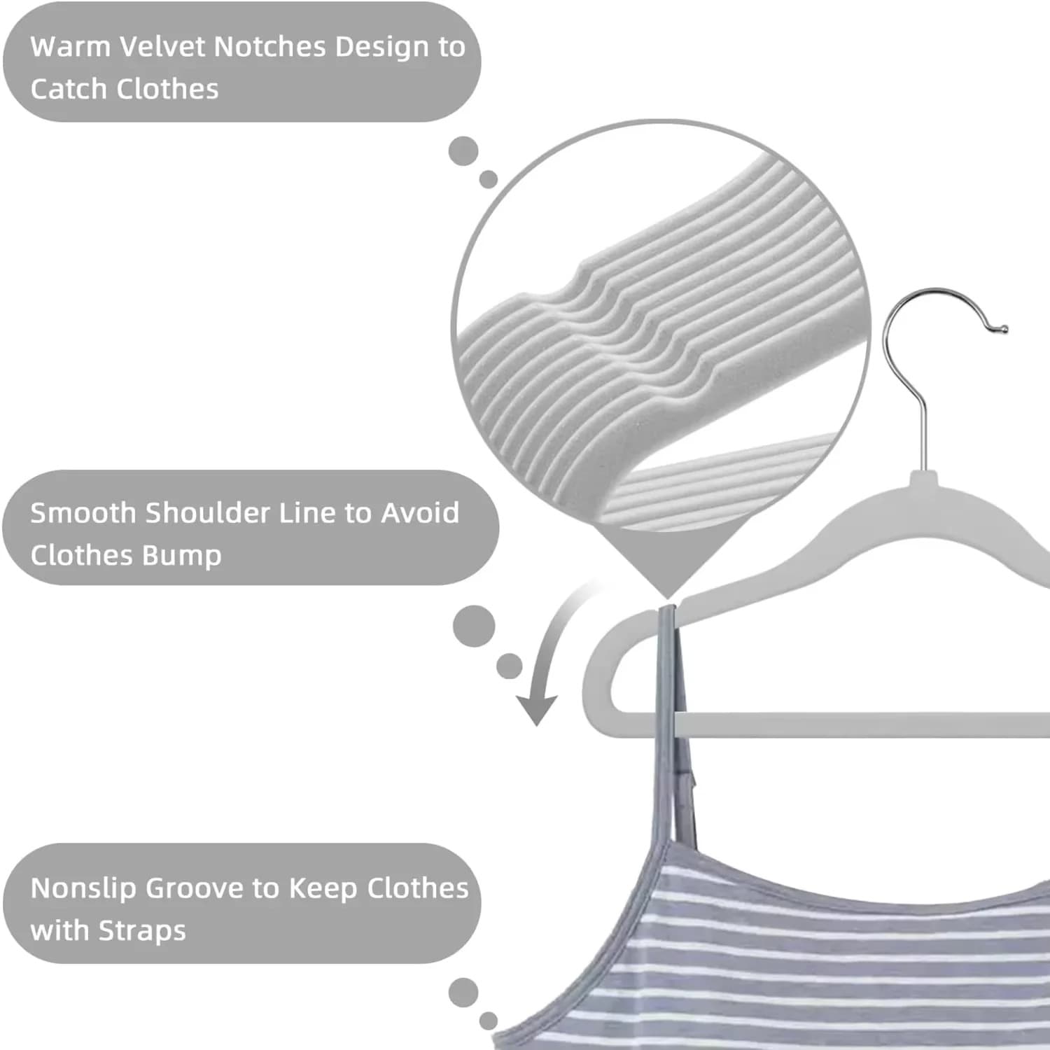Velvet Clothes Hangers (30pc) - view 4