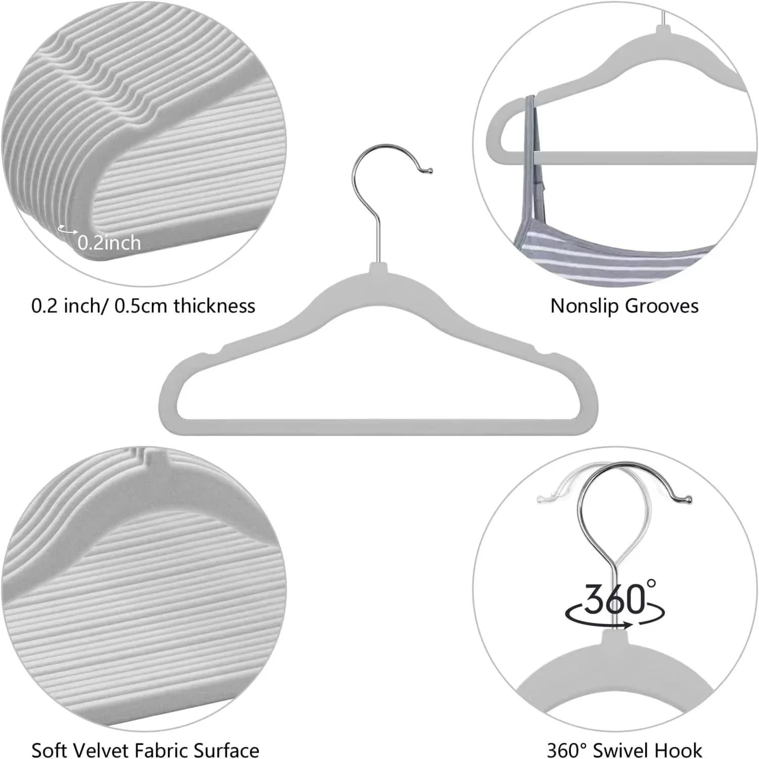 Velvet Clothes Hangers (30pc) - view 5